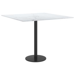  Blat stołu, biały, 50x50 cm, 6 mm, szkło ze wzorem marmuru Lumarko!