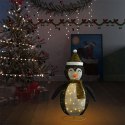  Dekoracja świąteczna, pingwin z LED, luksusowa tkanina, 90 cm Lumarko!