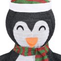  Dekoracja świąteczna, pingwin z LED, luksusowa tkanina, 90 cm Lumarko!
