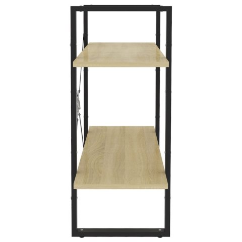  2-poziomowy regał na książki, dąb sonoma, 80x30x70 cm, płyta Lumarko!