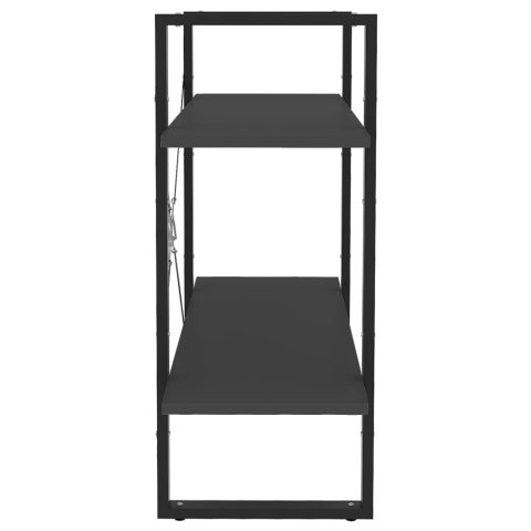  2-poziomowy regał na książki, szary, 80x30x70 cm, płyta wiórowa Lumarko!