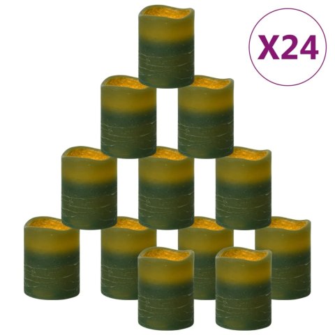    Bezpłomieniowe świece LED, 24 szt., z pilotem, ciepła biel Lumarko!