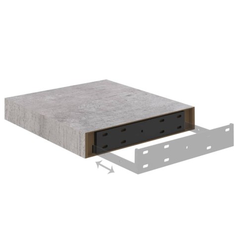  Półki ścienne, 2 szt., szarość betonu, 23 x 23,5 x 3,8 cm, MDF Lumarko!