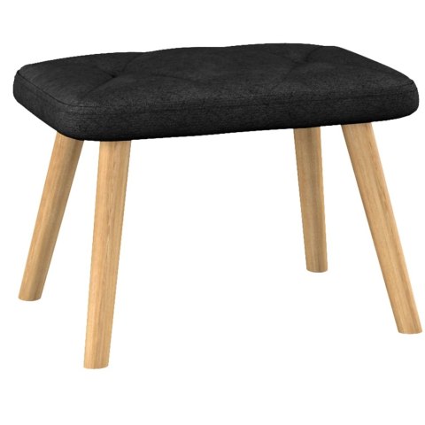  Fotel bujany z podnóżkiem, czarny, obity tkaniną Lumarko!