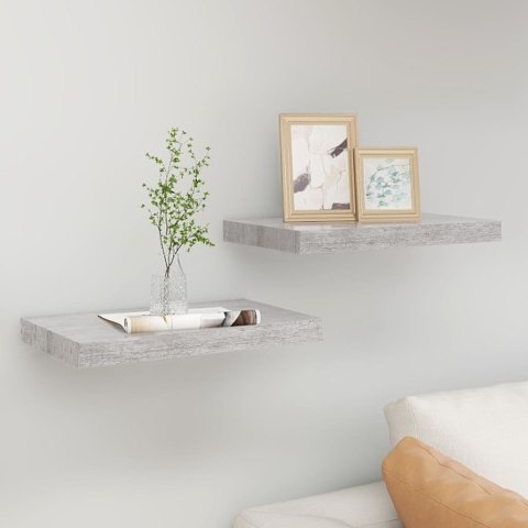 Półki ścienne, 2 szt., szarość betonu, 40x23x3,8 cm, MDF Lumarko!