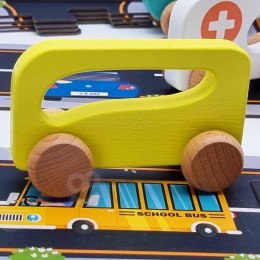 Lumarko Drewniane Autko Autobus Do Pchania Dla Dzieci