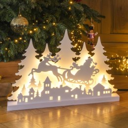  Drewniana wycinanka świąteczna z reniferem i podświetleniem LED Lumarko!