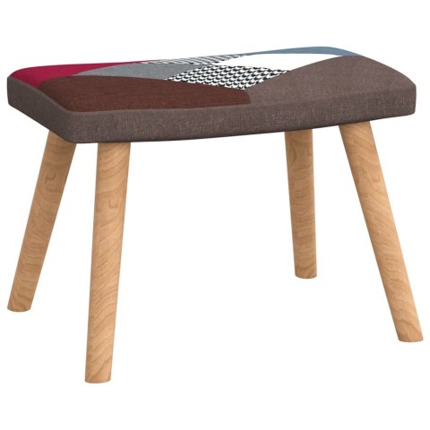  Fotel bujany z podnóżkiem, patchwork, obity tkaniną Lumarko!