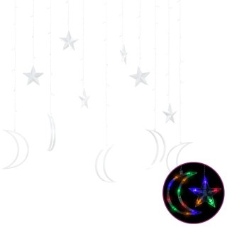  Lampki świąteczne z gwiazdkami i księżycami, na pilota, 138 LED Lumarko!