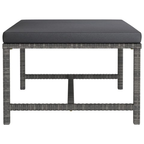  Podnóżek do mebli modułowych, z poduszką, szary, polirattan Lumarko!
