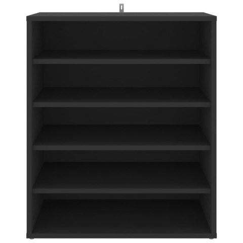VidaXL Szafka na buty, czarna, 60x35x70 cm, materiał drewnopochodny