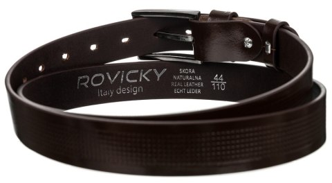  Pasek Męski Ze Skóry Naturalnej Licowej Z Ozdobnym Tłoczeniem 