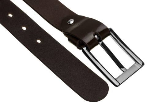  Pasek Męski Ze Skóry Naturalnej Licowej Z Ozdobnym Tłoczeniem 