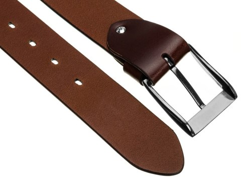  Szeroki, Uniwersalny Pasek Męski Ze Skóry Naturalnej Licowej 
