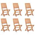  Składane krzesła ogrodowe, 6 szt., lite drewno eukaliptusowe Lumarko!