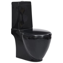 Lumarko Ceramiczna toaleta ze spłuczką, okrągła, odpływ pionowy, czarna