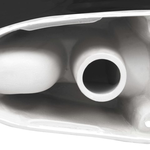  Ceramiczna toaleta ze spłuczką, okrągła, odpływ pionowy, czarna Lumarko!