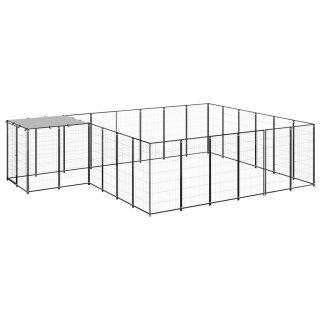  Kojec dla psa, czarny, 12,1 m², stalowy Lumarko!