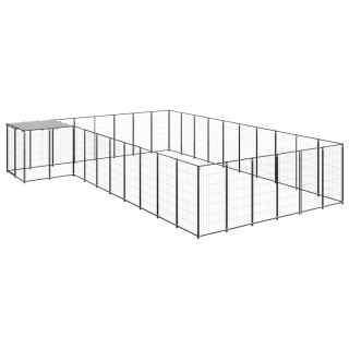  Kojec dla psa, czarny, 19,36 m², stalowy Lumarko!
