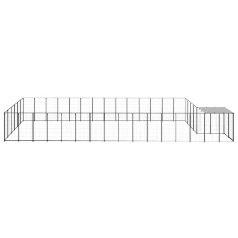  Kojec dla psa, czarny, 22,62 m², stalowy Lumarko!