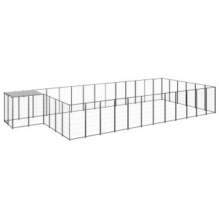 Kojec dla psa, czarny, 22,99 m², stalowy Lumarko!