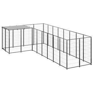  Kojec dla psa, czarny, 6,05 m², stalowy Lumarko!