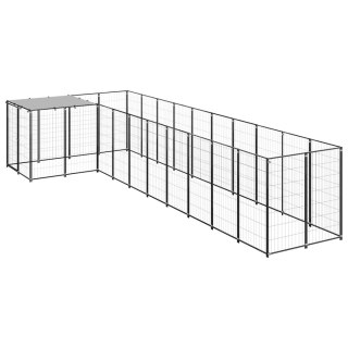  Kojec dla psa, czarny, 7,26 m², stalowy Lumarko!