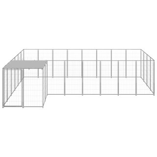  Kojec dla psa, srebrny, 10,89 m², stalowy Lumarko!