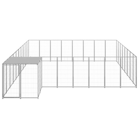  Kojec dla psa, srebrny, 20,57 m², stalowy Lumarko!