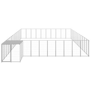  Kojec dla psa, srebrny, 37,51 m², stalowy Lumarko!
