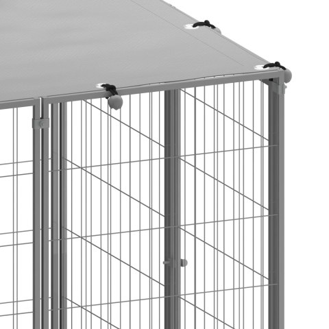  Kojec dla psa, srebrny, 6,05 m², stalowy Lumarko!
