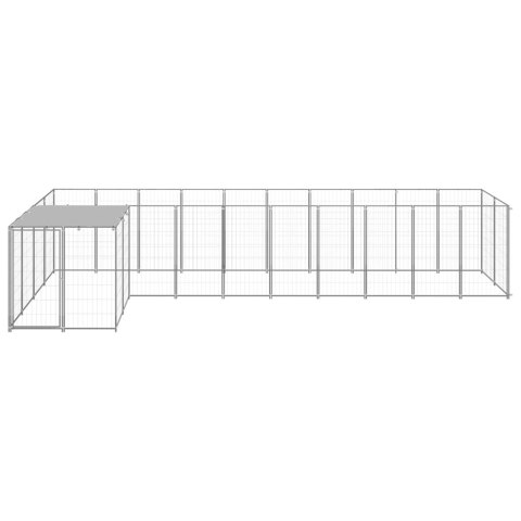  Kojec dla psa, srebrny, 7,26 m², stalowy Lumarko!