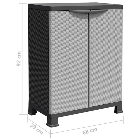  Szafka plastikowa, 68x39x92 cm, motyw rattanu Lumarko!