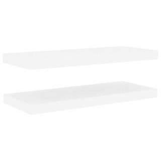  Półki ścienne, 2 szt., dębowo-białe, 60x23,5x3,8 cm, MDF Lumarko!