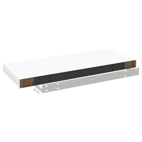  Półki ścienne, 2 szt., dębowo-białe, 60x23,5x3,8 cm, MDF Lumarko!