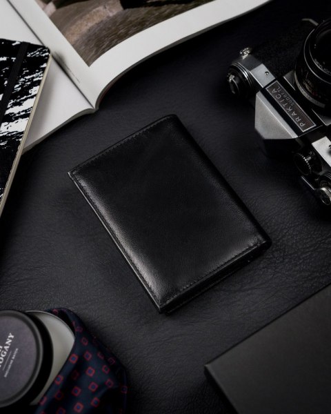  Duży, Oryginalny Portfel Męski Z Naturalnej Skóry Licowej, Rfid