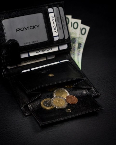  Duży, Oryginalny Portfel Męski Z Naturalnej Skóry Licowej, Rfid