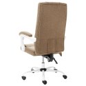  Krzesło biurowe z funkcją masażu, kolor taupe, obite tkaniną Lumarko!