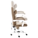  Krzesło biurowe z funkcją masażu, kolor taupe, obite tkaniną Lumarko!