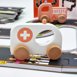 Lumarko Drewniane Autko Ambulans Do Pchania Dla Dzieci
