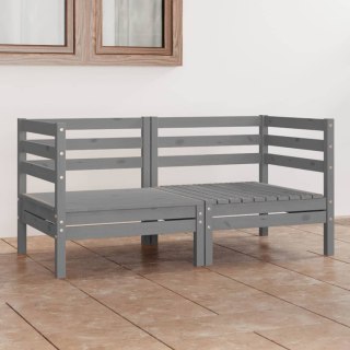  2-osobowa sofa ogrodowa, szara, lite drewno sosnowe  Lumarko!