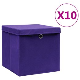  Pudełka z pokrywami, 10 szt., 28x28x28 cm, fioletowe  Lumarko!