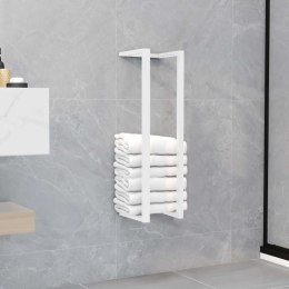 Lumarko Stojak na ręczniki, biały, 12,5 x 12,5 x 60 cm, stalowy