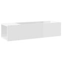  Szafka pod TV, biała z połyskiem, 100x24x32 cm, płyta wiórowa Lumarko!