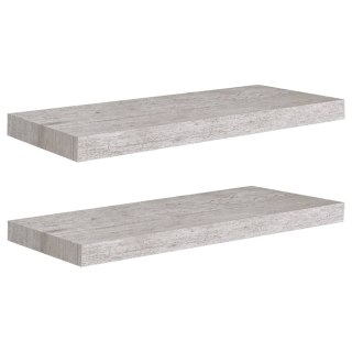  Półki ścienne, 2 szt., szarość betonu, 60 x 23,5 x 3,8 cm, MDF Lumarko!