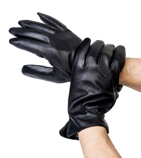  Ocieplane Rękawiczki Męskie Ze Skóry Naturalnej Bydlęcej 