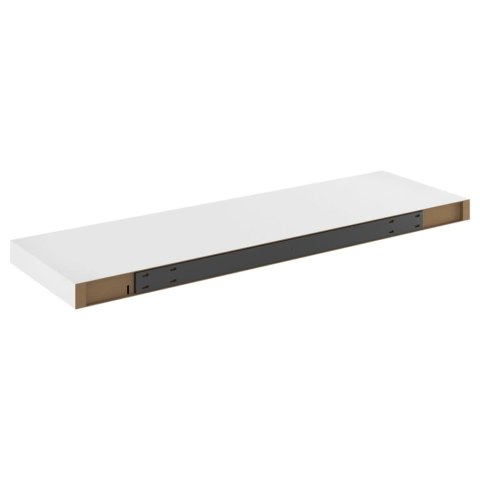  Półki ścienne, 2 szt., dębowo-białe, 80x23,5x3,8 cm, MDF Lumarko!
