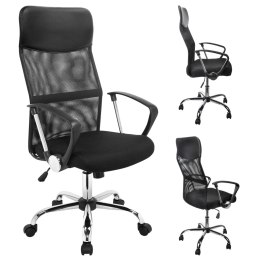 Lumarko Fotel biurowy, czarny, stalowy