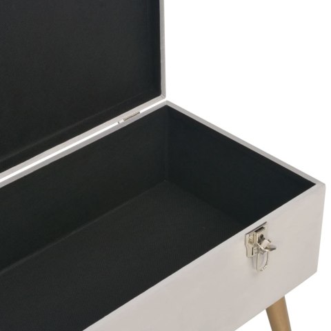  Ławka ze schowkiem, 80 cm, szara, aksamitna Lumarko!