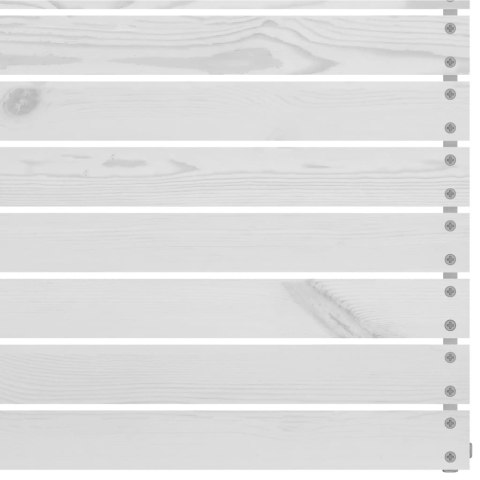  Ogrodowe siedziska środkowe, 4 szt., białe, lite drewno sosnowe Lumarko!